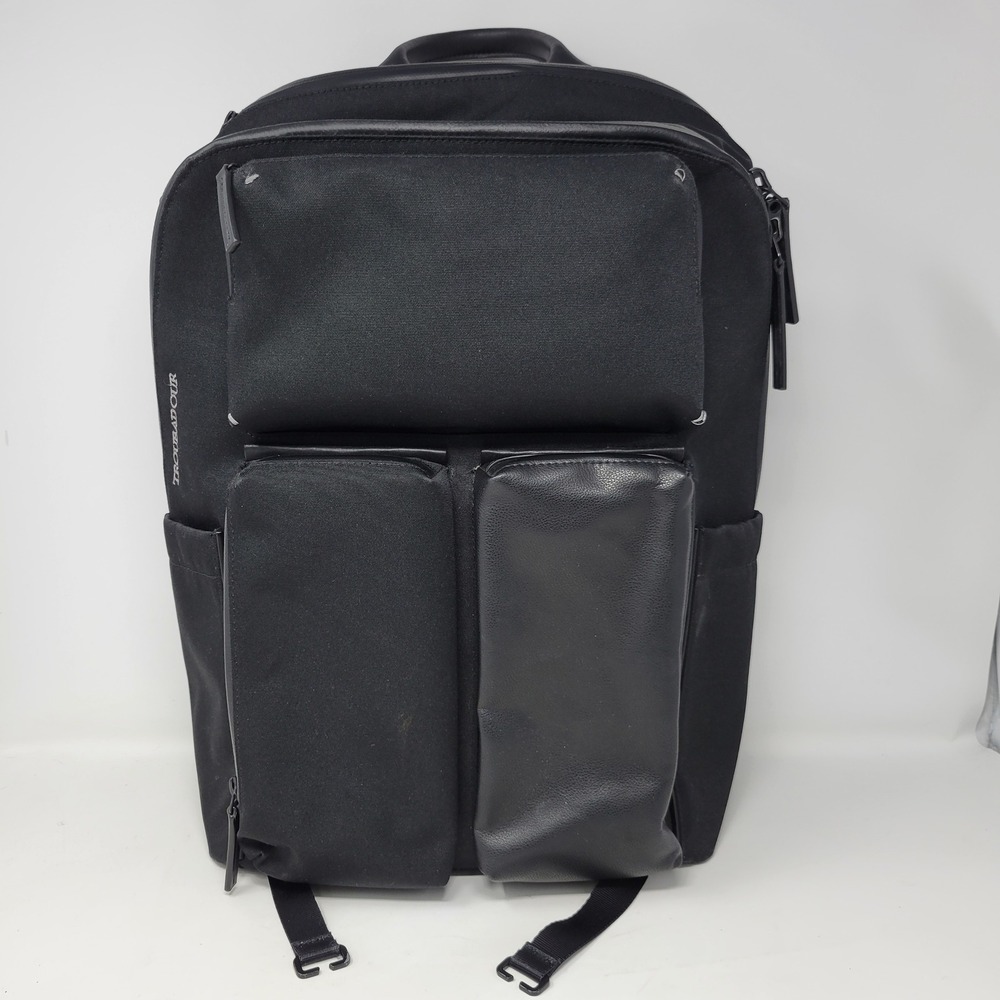 Troubadour Ridge Backpack Black Technical Laptop Bag Travel Commuter Business